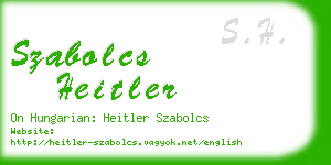 szabolcs heitler business card